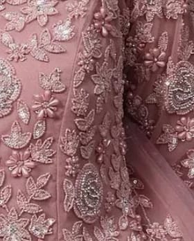 Customer photo review of Dusty Rose Faux Georgette Embroidered Sharara Suit Set