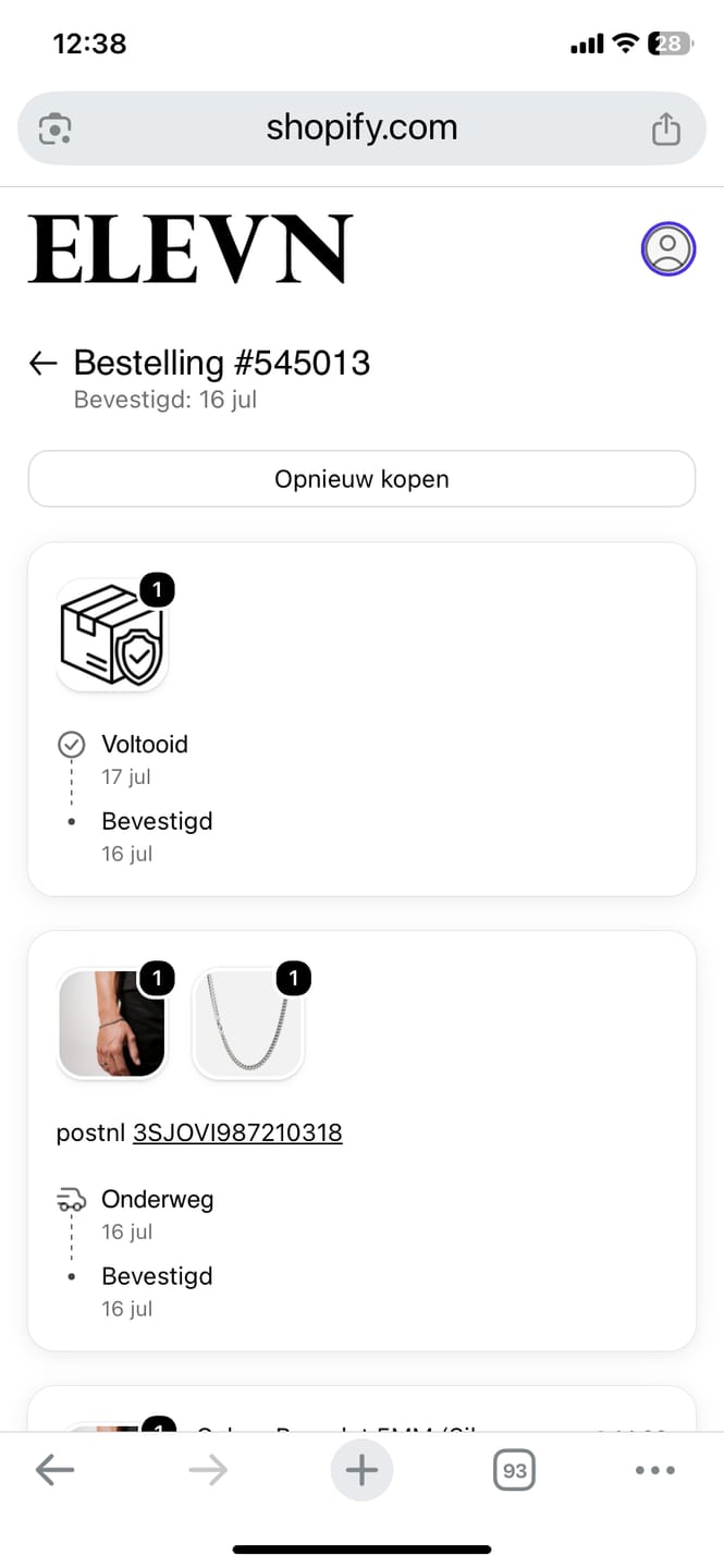 Customer photo review of Verzend verzekering
