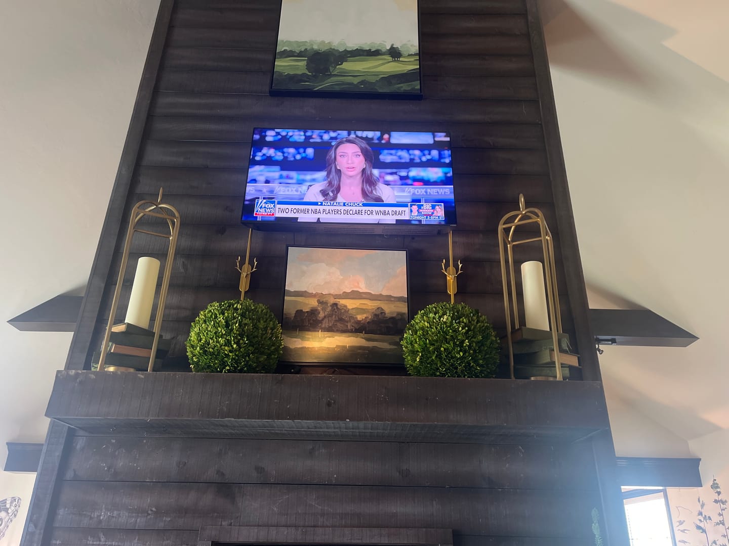 Customer photo review of Bedroom Modern Gold Antler and Vertical Wall Sconce