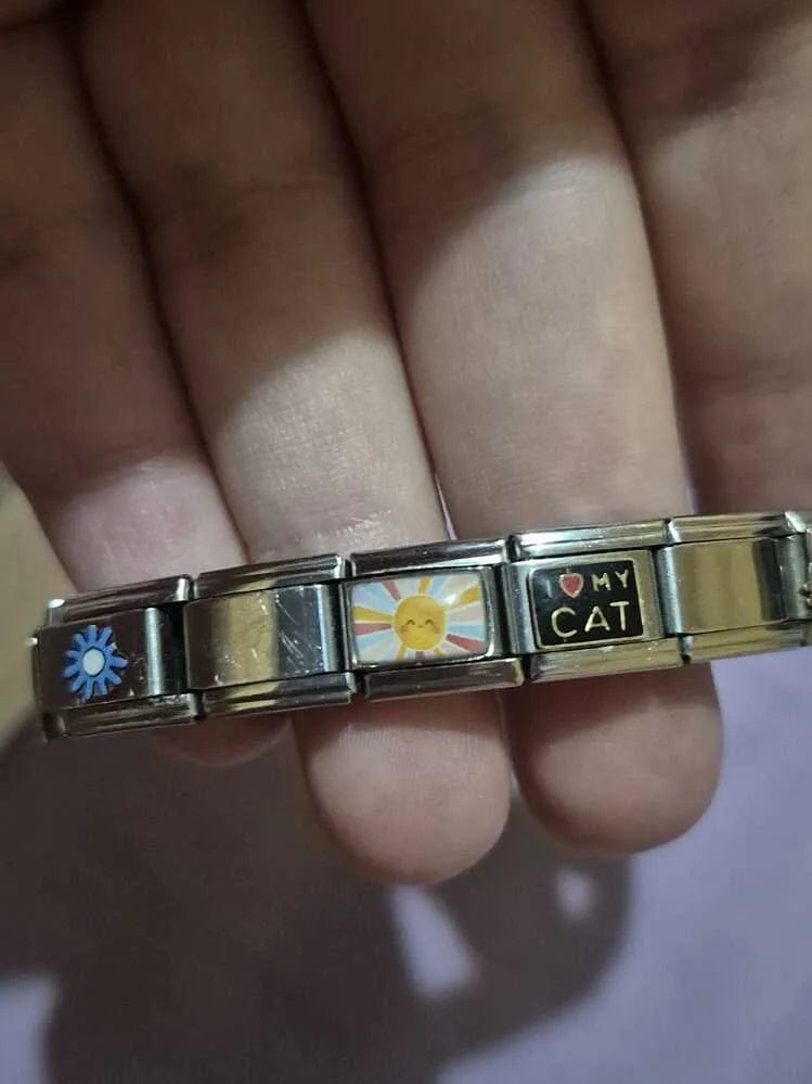 Customer photo review of Brazalete Italiano Plateado