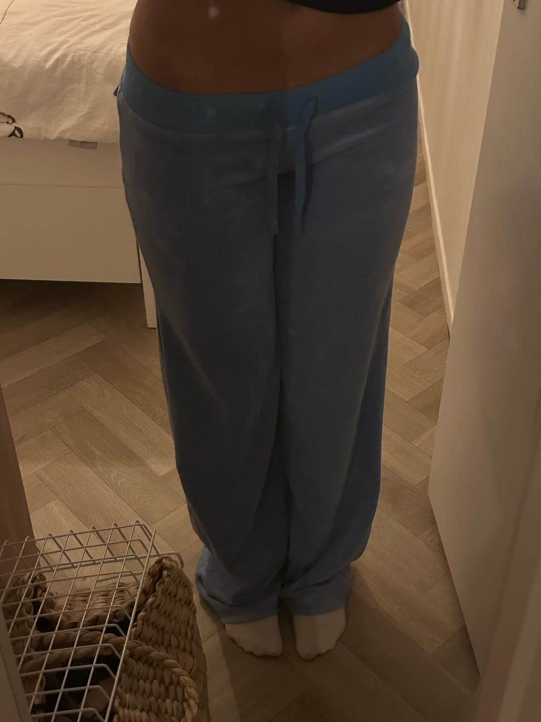 Customer photo review of Superlow Trackpants | Ocean Blue
