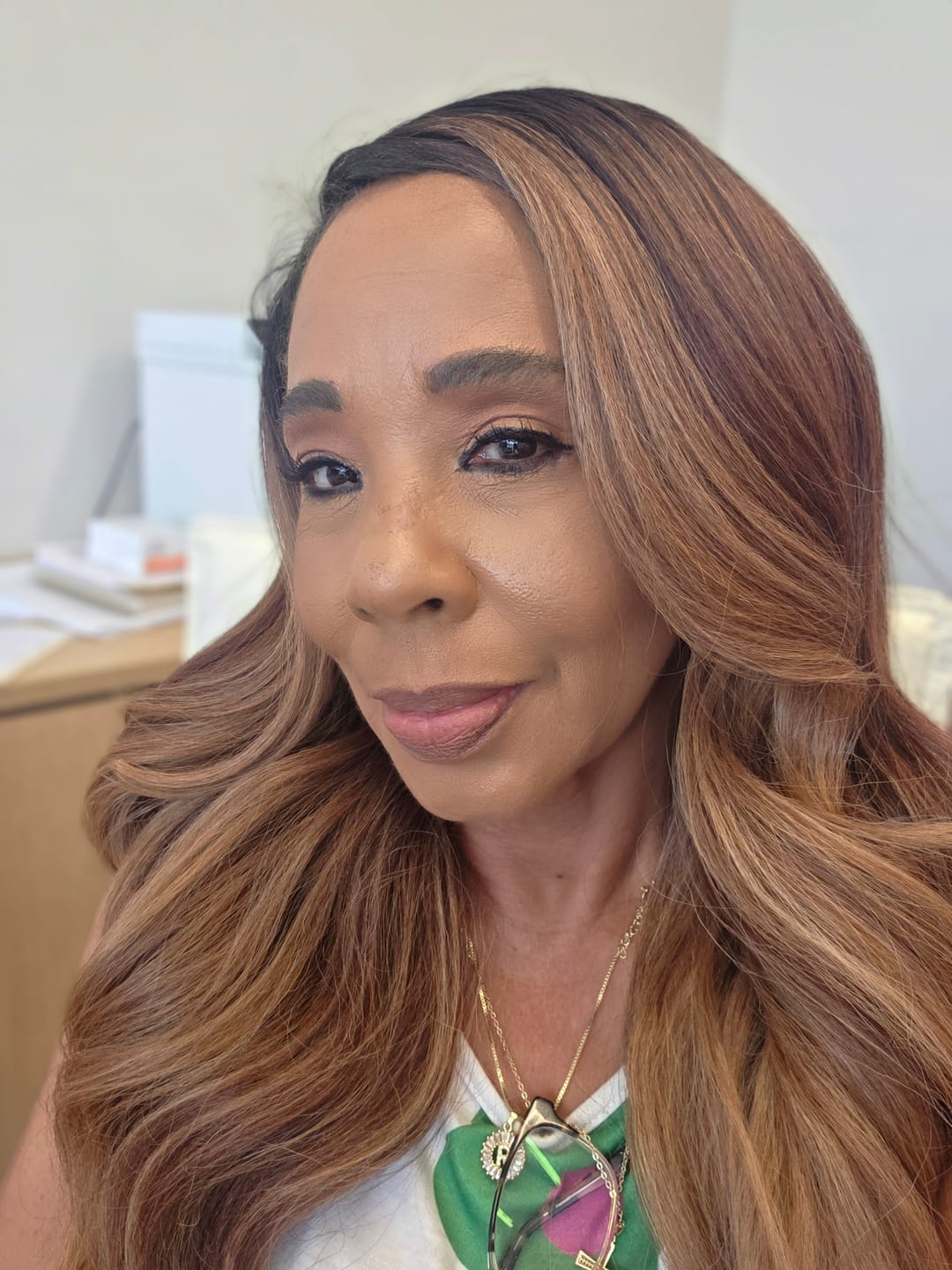 Customer photo review of Freetress Equal 5" Lace Part Wig - VALENTINO