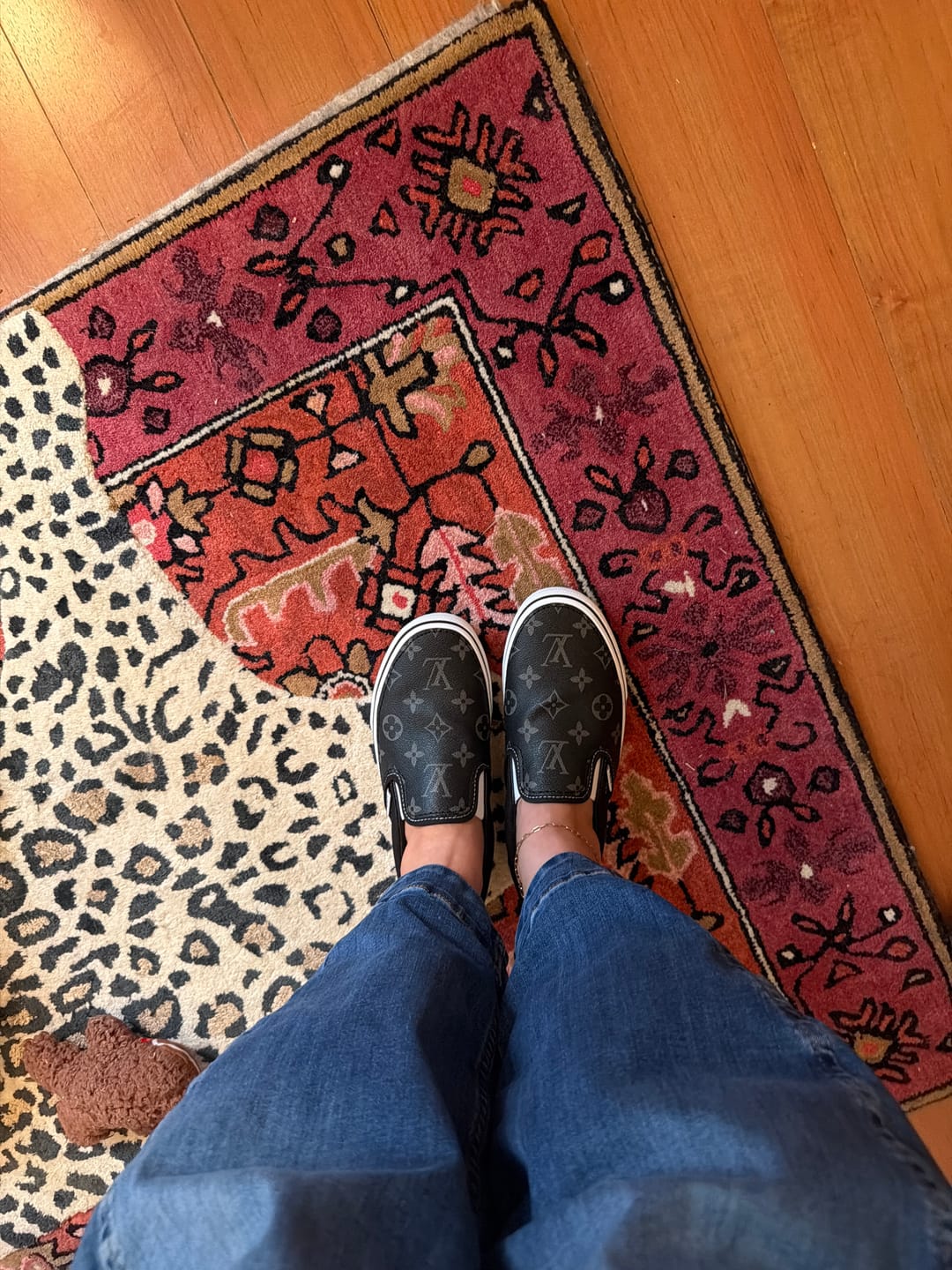 Customer photo review of Black Monogram Slip On