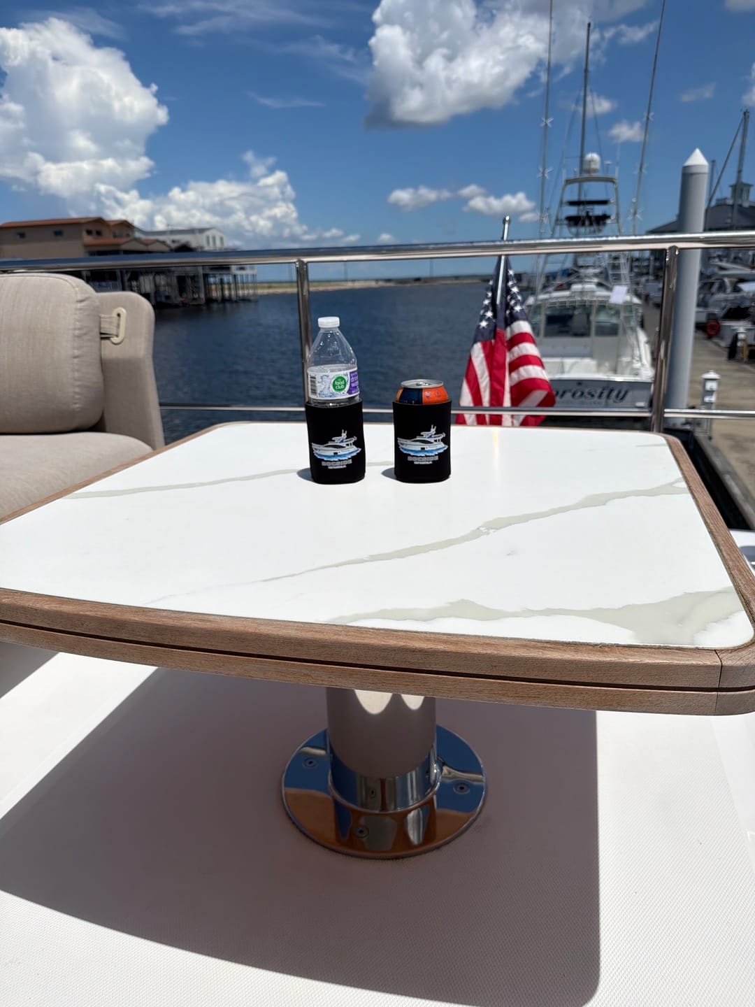 Customer photo review of Custom Boat Koozie