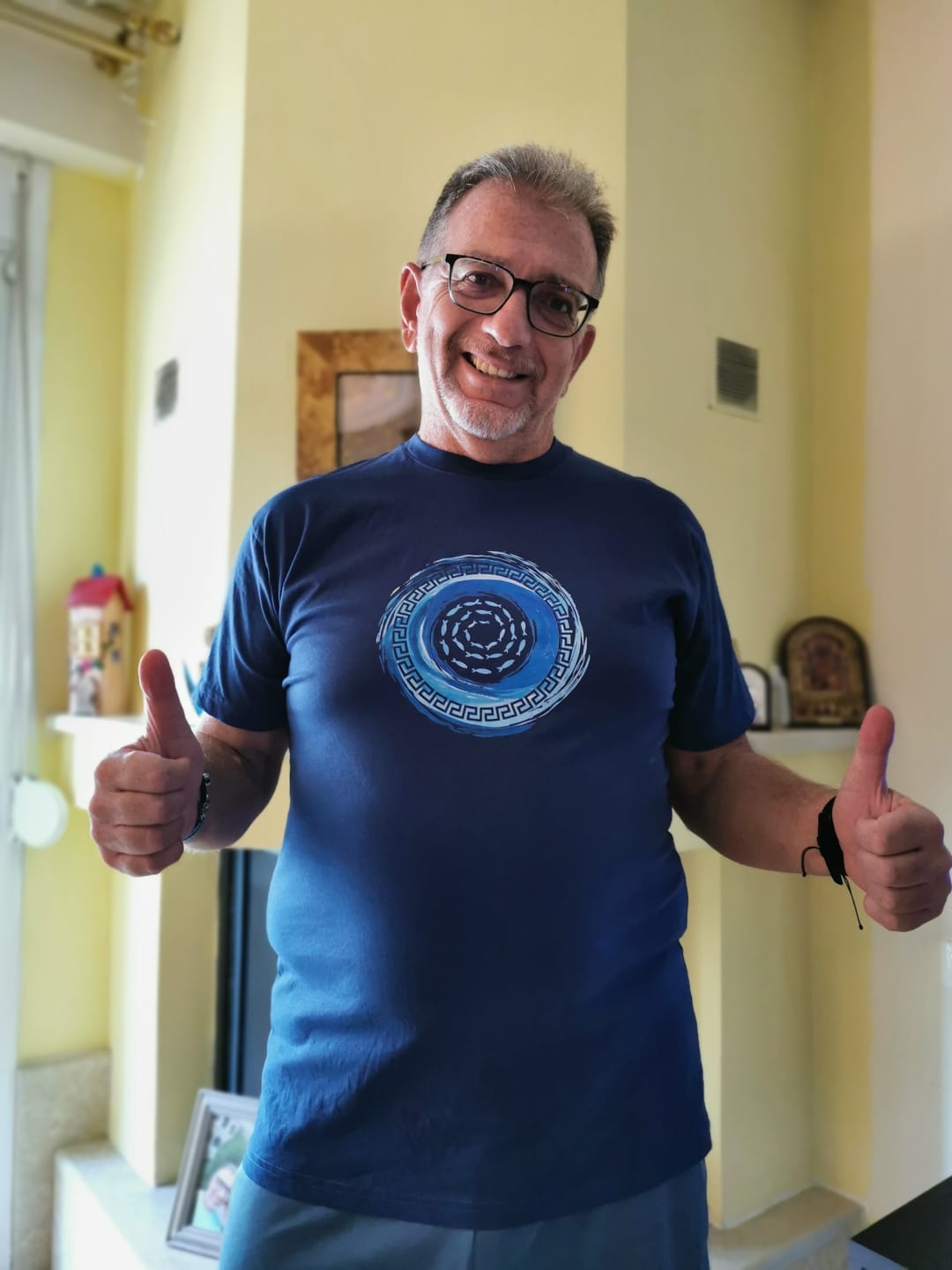 Customer photo review of Aegean Spiral  - T-Shirts
