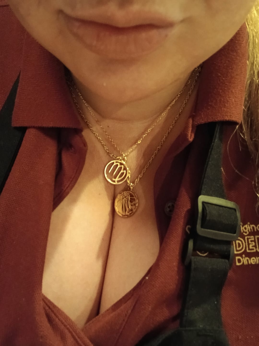 Customer photo review of Zodiac Sign Pendant Necklace