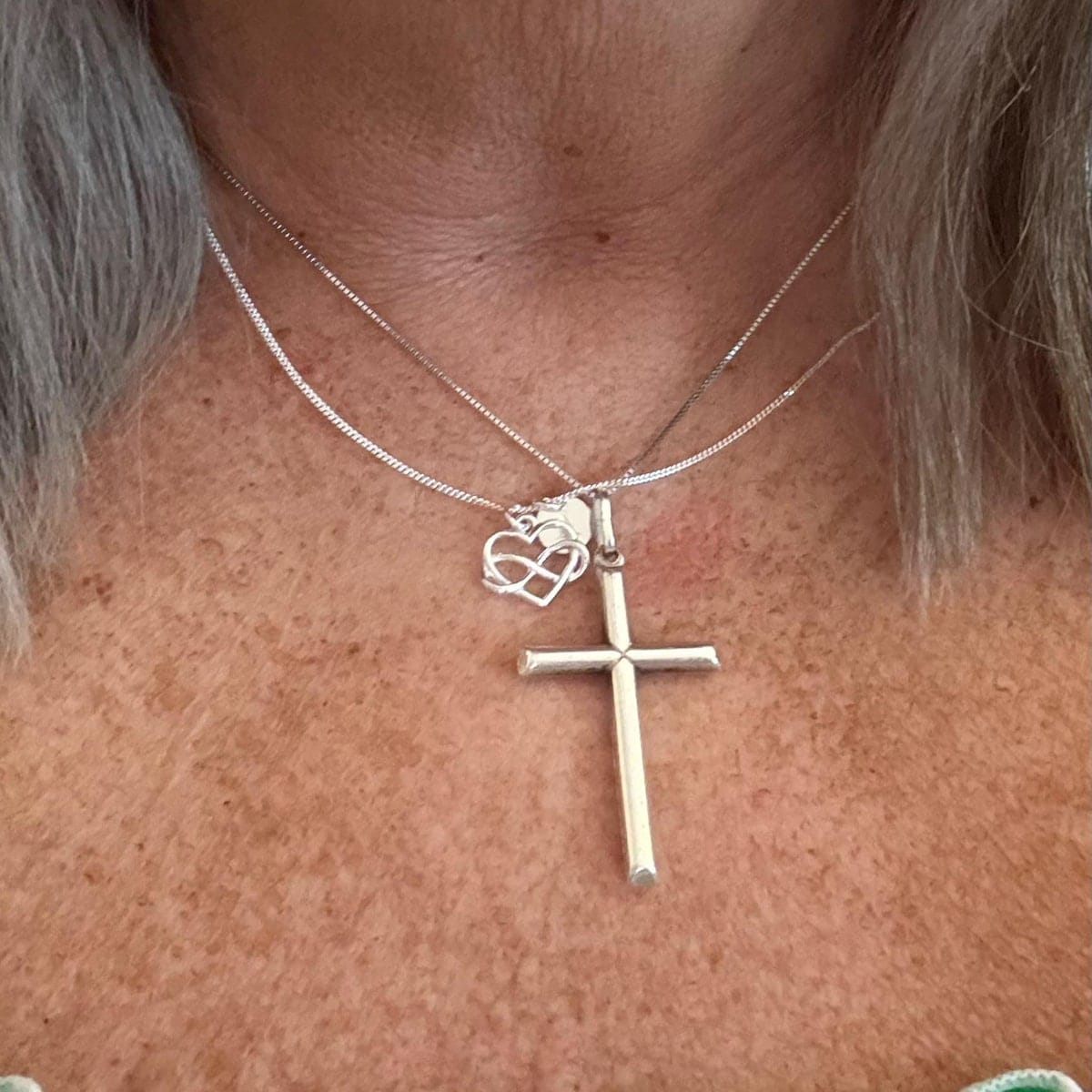 Customer photo review of Infinity Heart Necklace