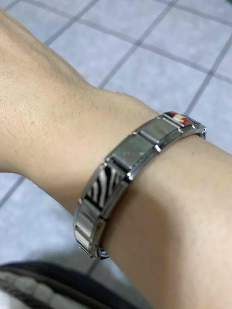 Customer photo review of Brazalete Italiano Plateado