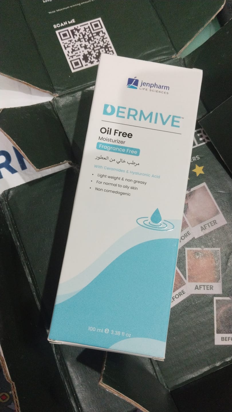 Customer photo review of Dermive Oil-Free Fragrance Free Moisturizer