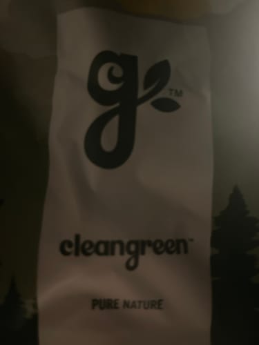 Customer's Cleangreen product packaging displaying the brand logo and Pure Nature text.