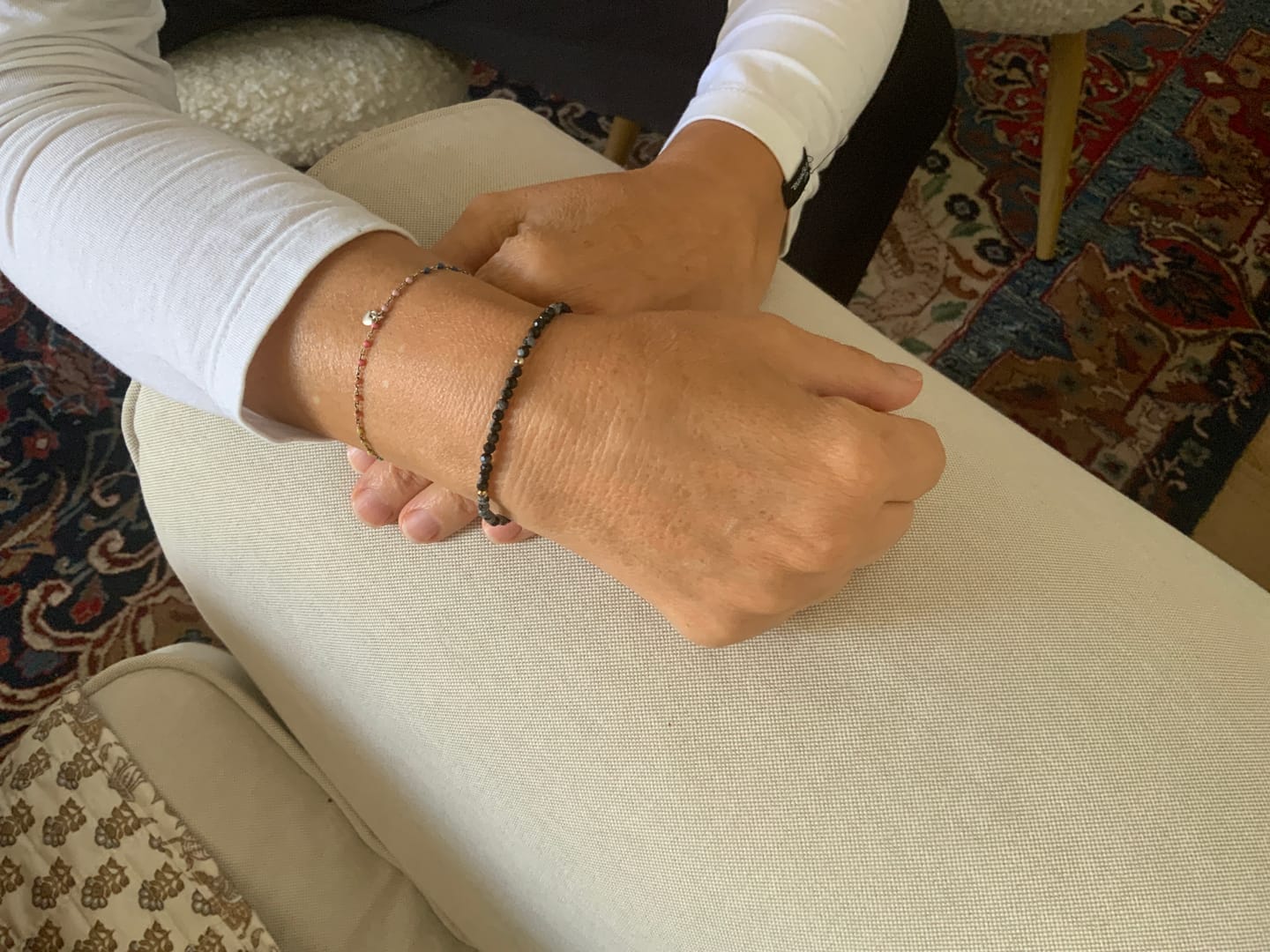Customer photo review of Obsidian Armband - Schneeflocken Obsidian