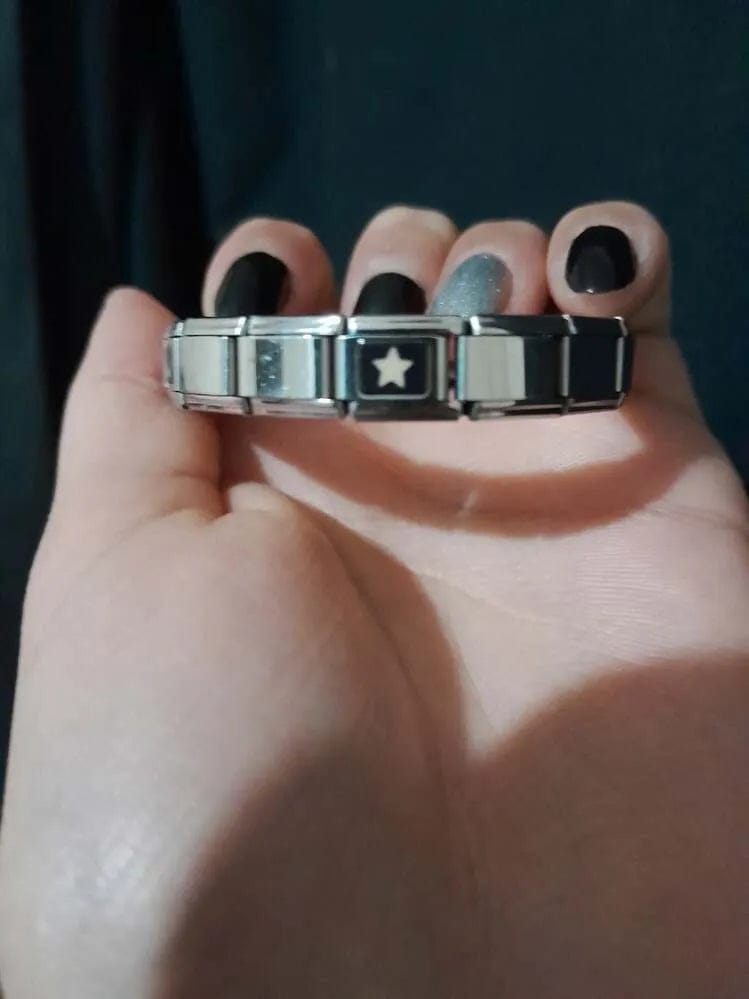 Customer photo review of Brazalete Italiano Plateado