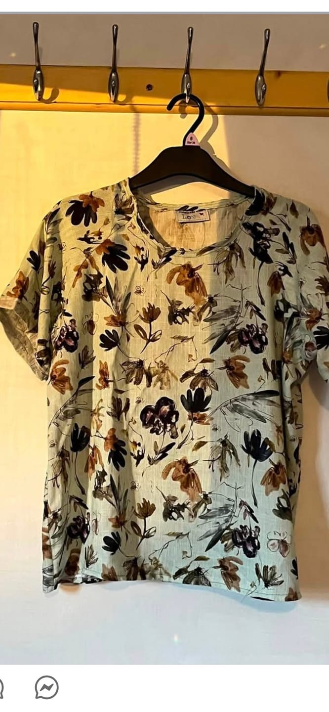 Customer photo review of Watercolour Floral Linen Viscose Fabric