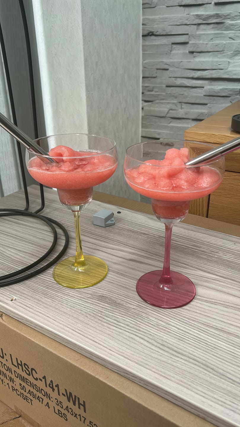 Customer photo review of Strawberry Daiquiri Frozen Cocktail Mix 2L