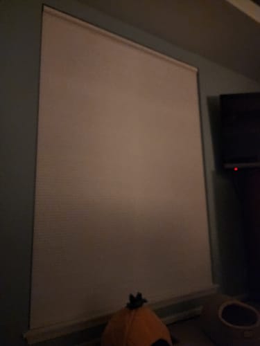 Customer photo review of SmartWings Motorized Light Filtering Levitate Cellular Shades Nowa