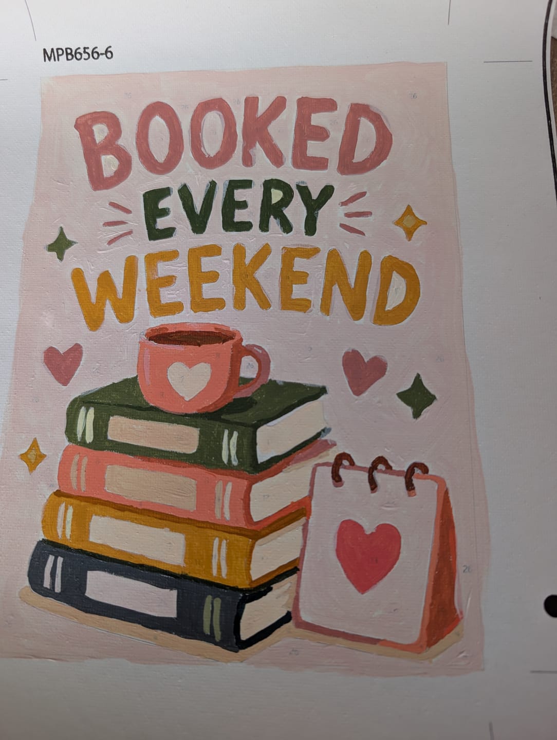 Customer photo review of 6 Mini Paintings - Books & Quotes Set