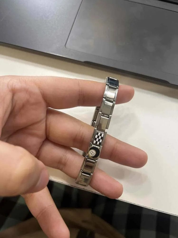 Customer photo review of Brazalete Italiano Plateado