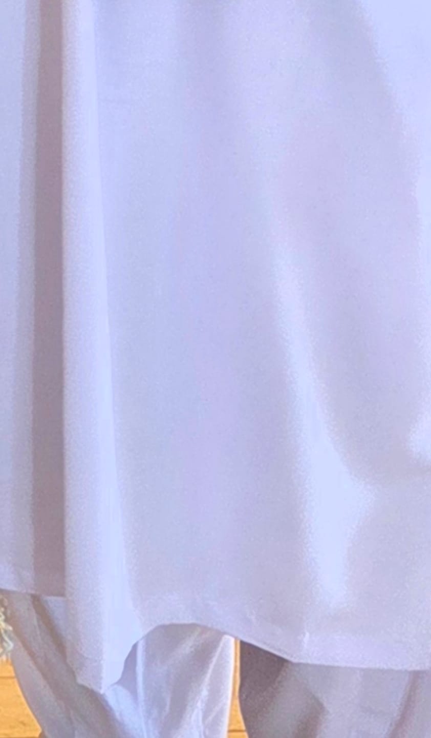 Customer photo review of ZN2996 Off White Readymade Father & Son Salwar Kameez