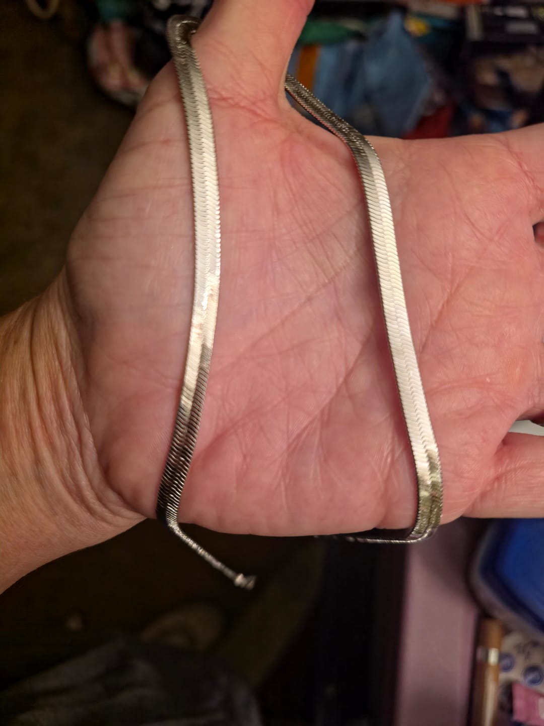 Customer photo review of Delayne 18k White Gold Plated Stacking Necklace Chain
