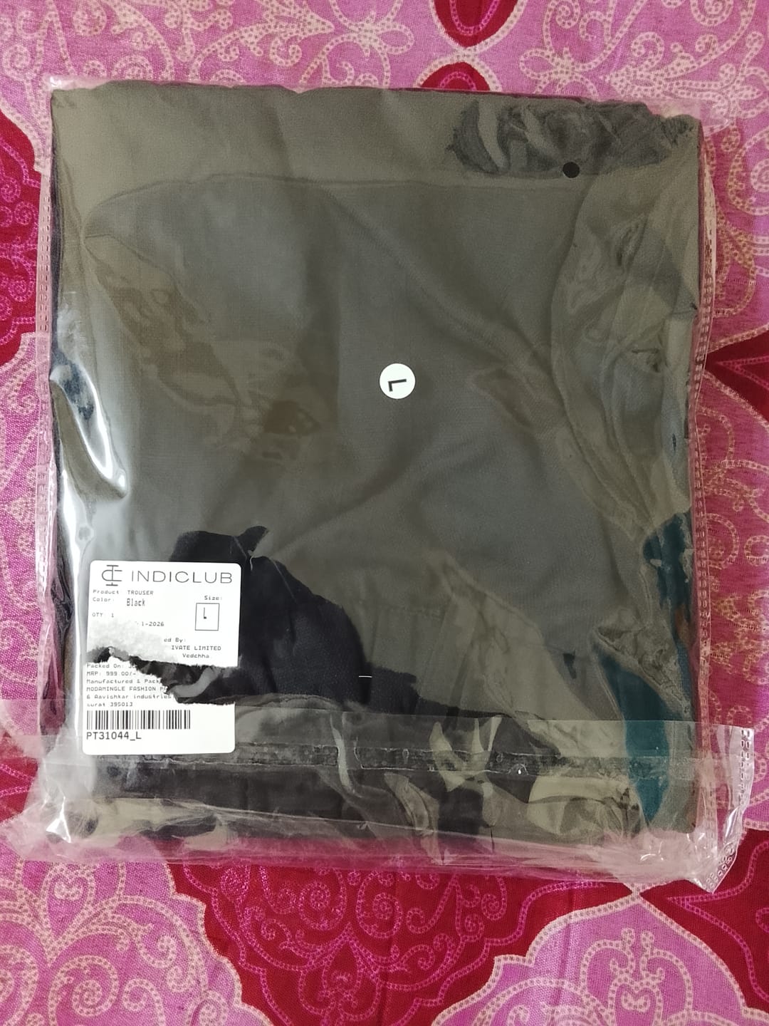 Customer photo review of Men's Classic Black Casual Slub Drawstring Pants