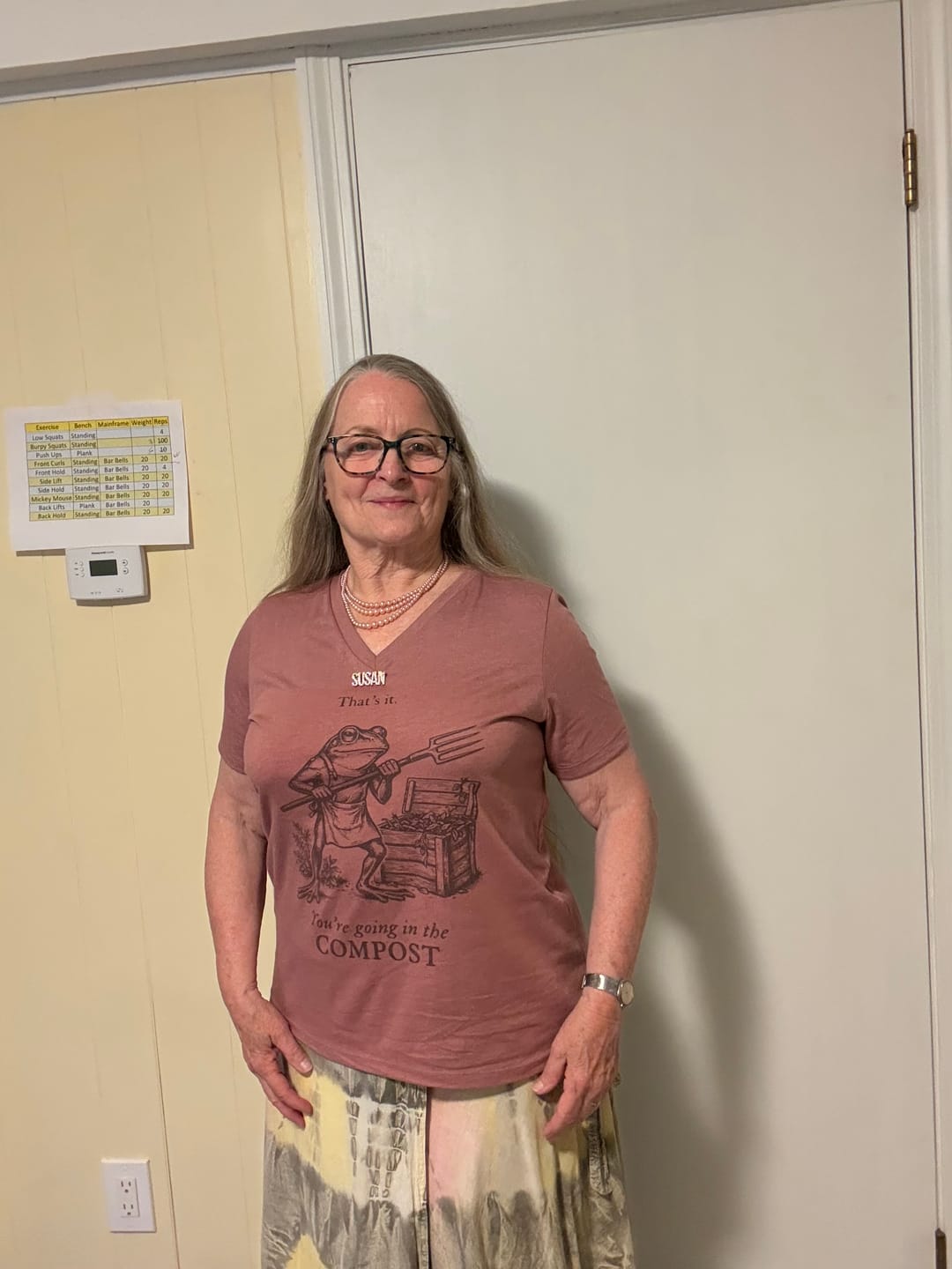 Customer photo review of Going in the Compost V-Neck Tee