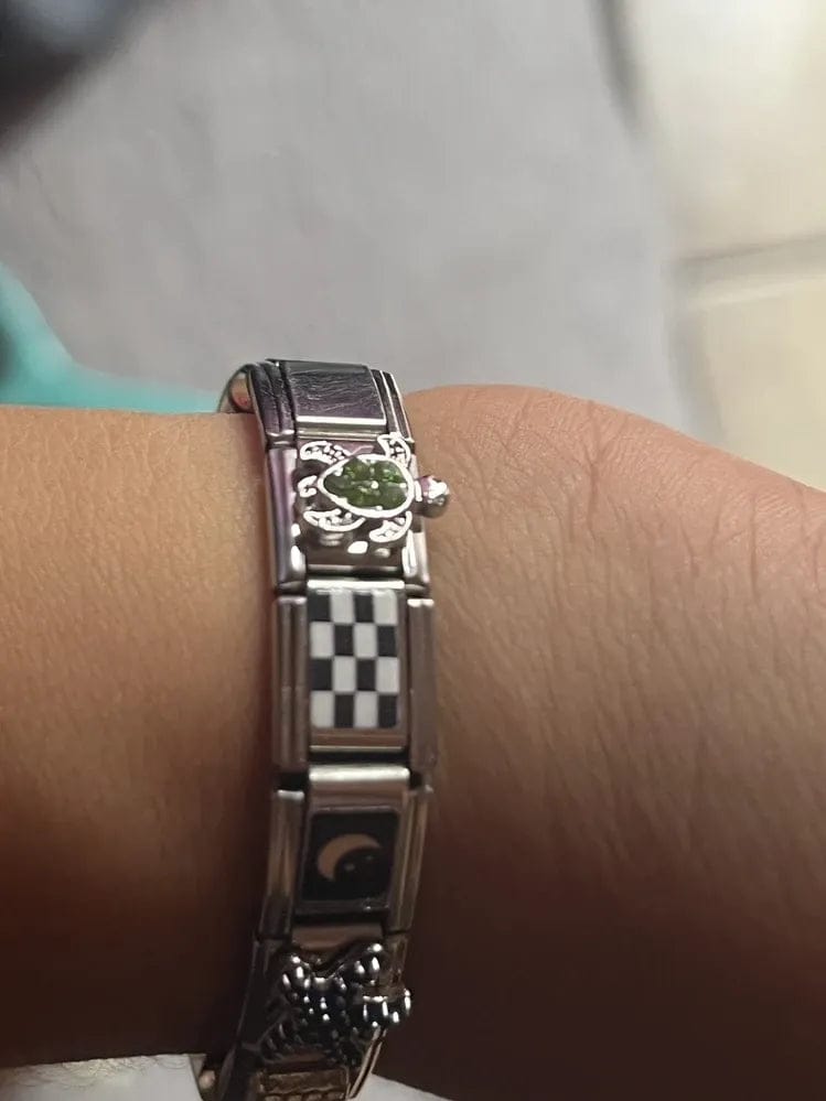 Customer photo review of Brazalete Italiano Plateado