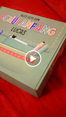 Kundenbewertung mit Video zu Gift box - School bag - Personalized for school enrollment - School - Gift box for the start of school - Packaging for students - Color: Green