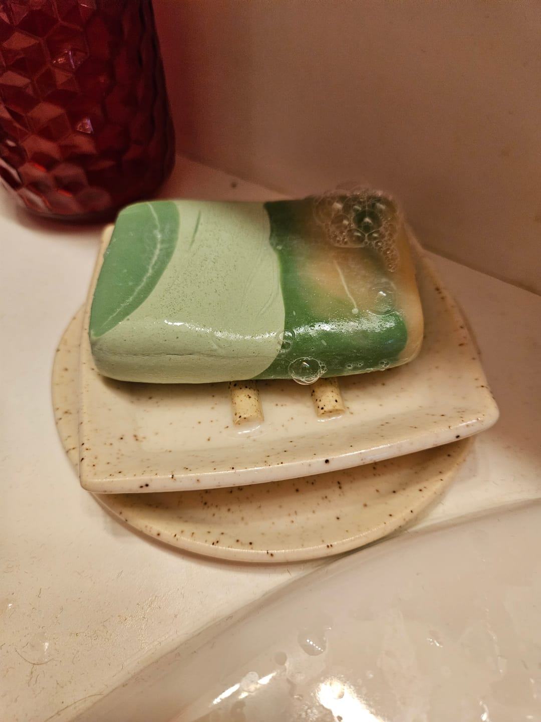 Customer photo review of Two-Piece Ceramic Soap Dishes