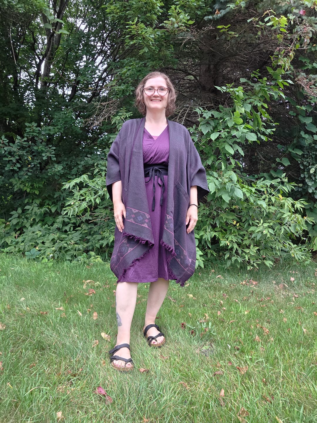 Customer photo review of NEW! Light Wool Poncho Trudi Darjeeling