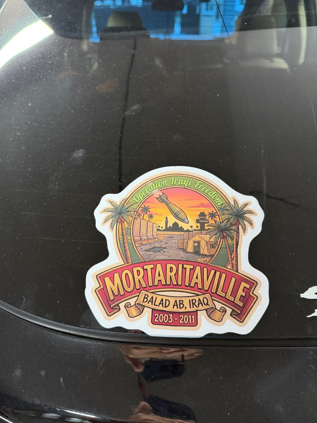 Customer photo review of Mortaritaville Mk 1 Sticker