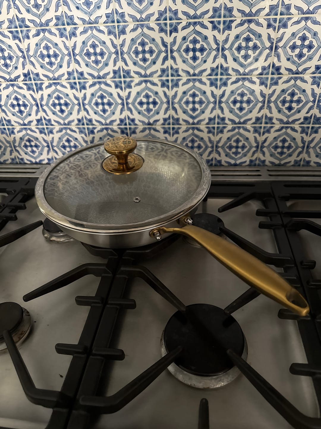 Customer photo review of Hand-Hammered Titanium Wok Pan with Flat Base | Limited Edition