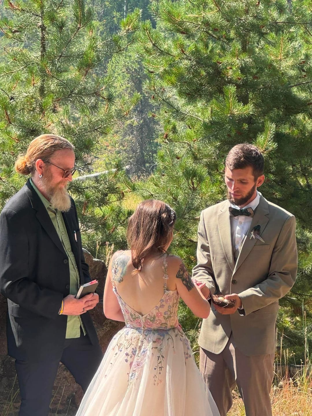 Customer photo review of The Forrest - Feather Bow Tie