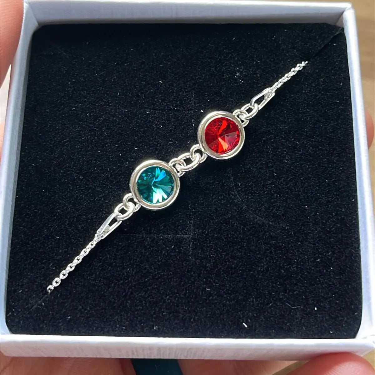 Customer photo review of Double Birthstone Bracelet