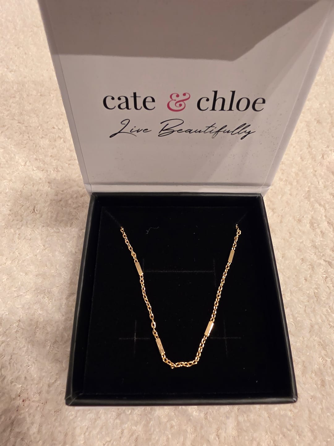 Customer photo review of Marlee 18k White Gold Plated Stacking Bracelet Chain