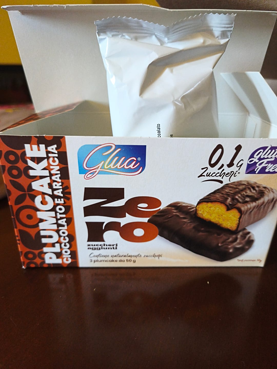 Customer photo review of Plumcake Zero ricoperto di cioccolato al gusto arancia