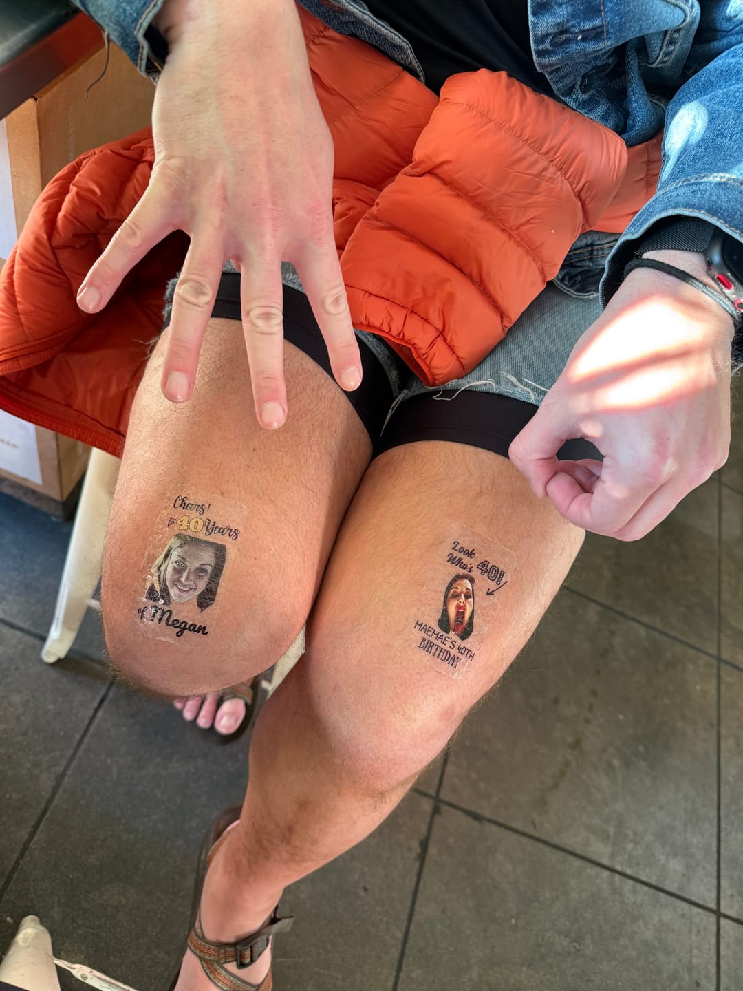 Customer photo review of Cheers to Years! - Temporary Tattoo