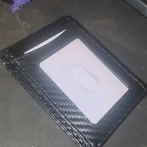 Customer photo review of VaultGuard™ Leather RFID Pop-Up Wallet
