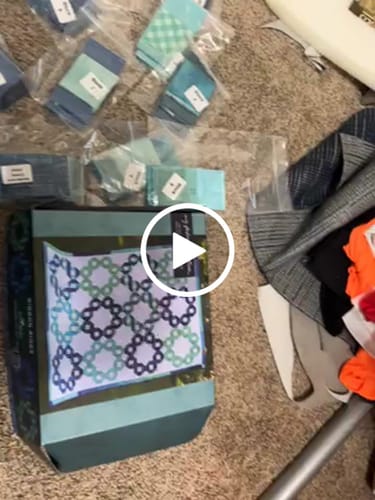 Customer video review of Ribbon Rings  Precut Sew-Ready Quilt Kit Featuring Riley Blake Basics