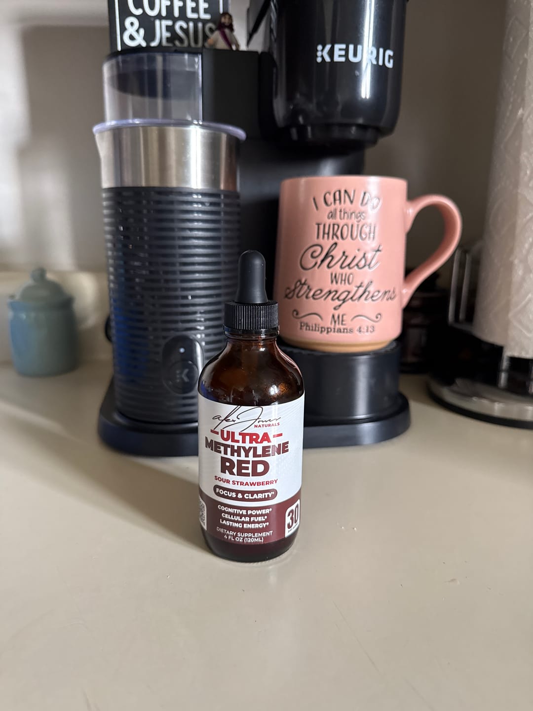 Customer photo review of The Ultra Methylene Red - Sour Strawberry (120ML) (30 Servings)