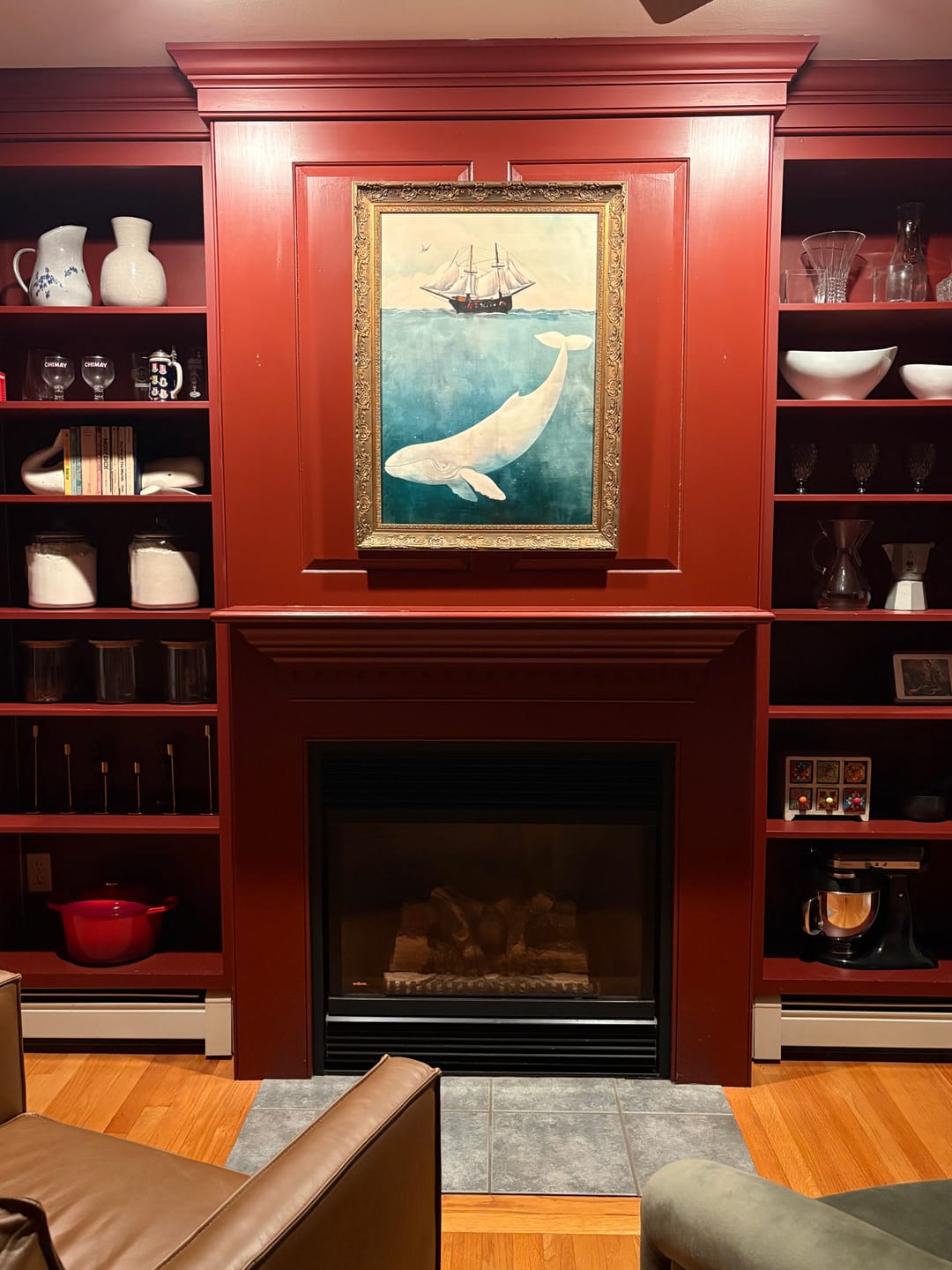 Customer photo review of Whale & Ship Print