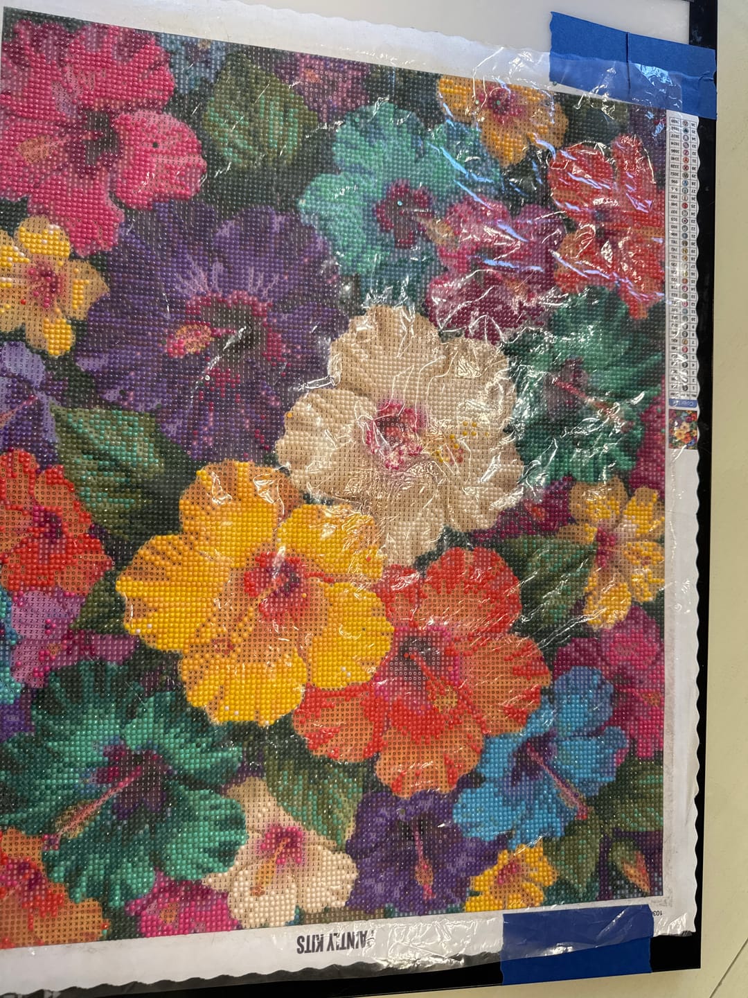 Customer photo review of Hibiscus Bloom Collage (Diamond Painting)