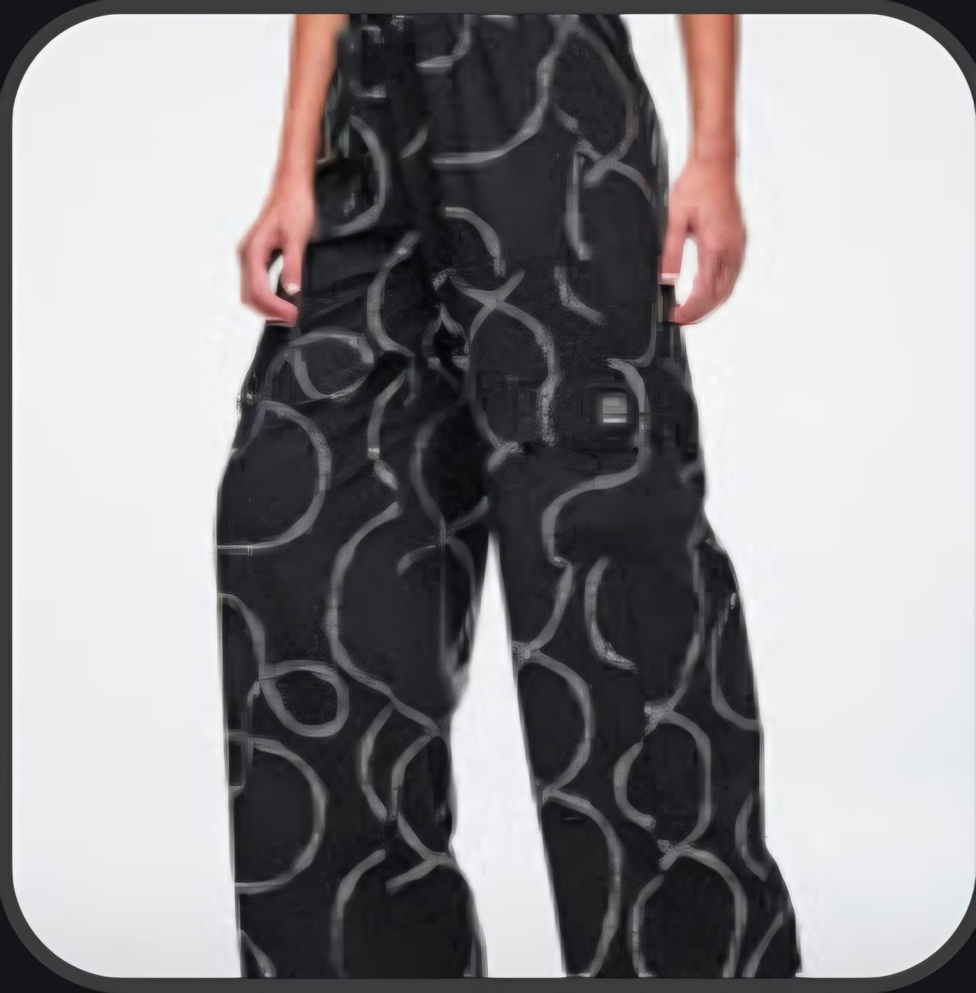 Customer photo review of Dale-Z Woven Cargo Pants - Black/Silver