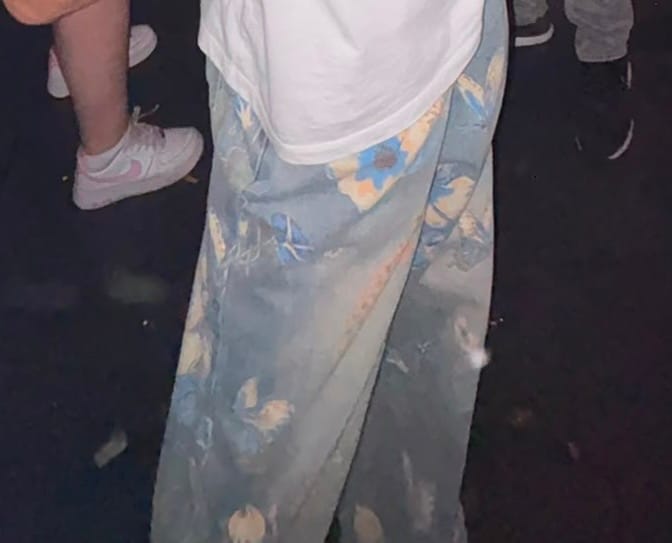 Customer photo review of Aelfric Eden Floral Baggy Jeans