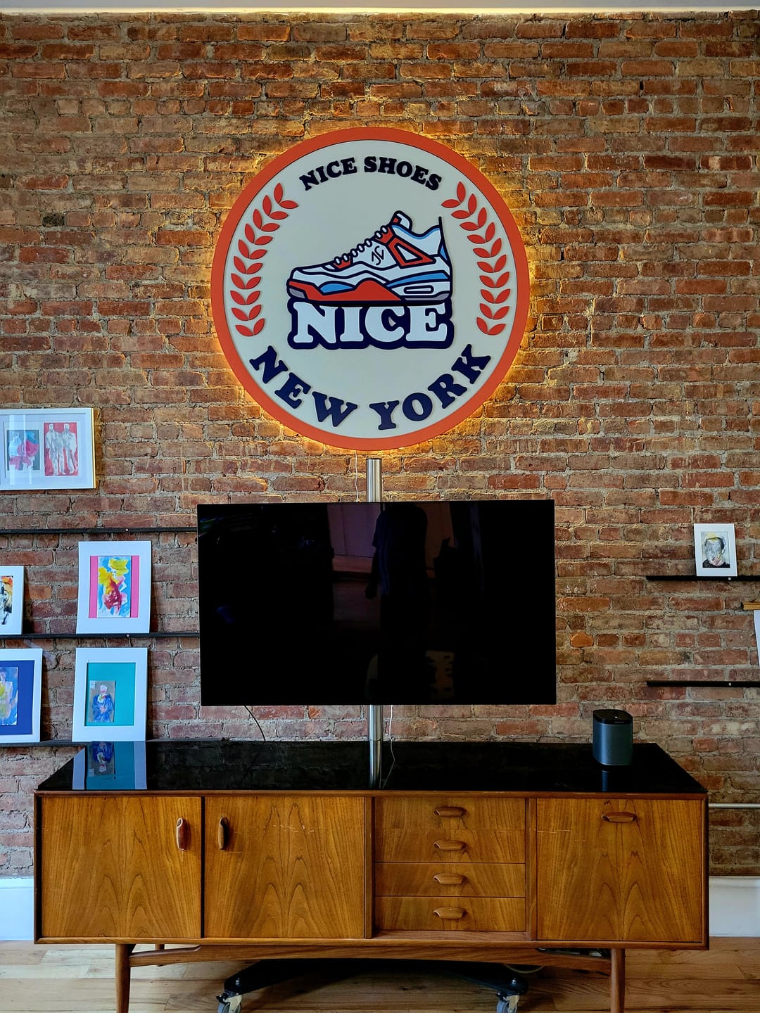 Customer photo review of Custom Round Indoor 3D Logo Sign (S1)
