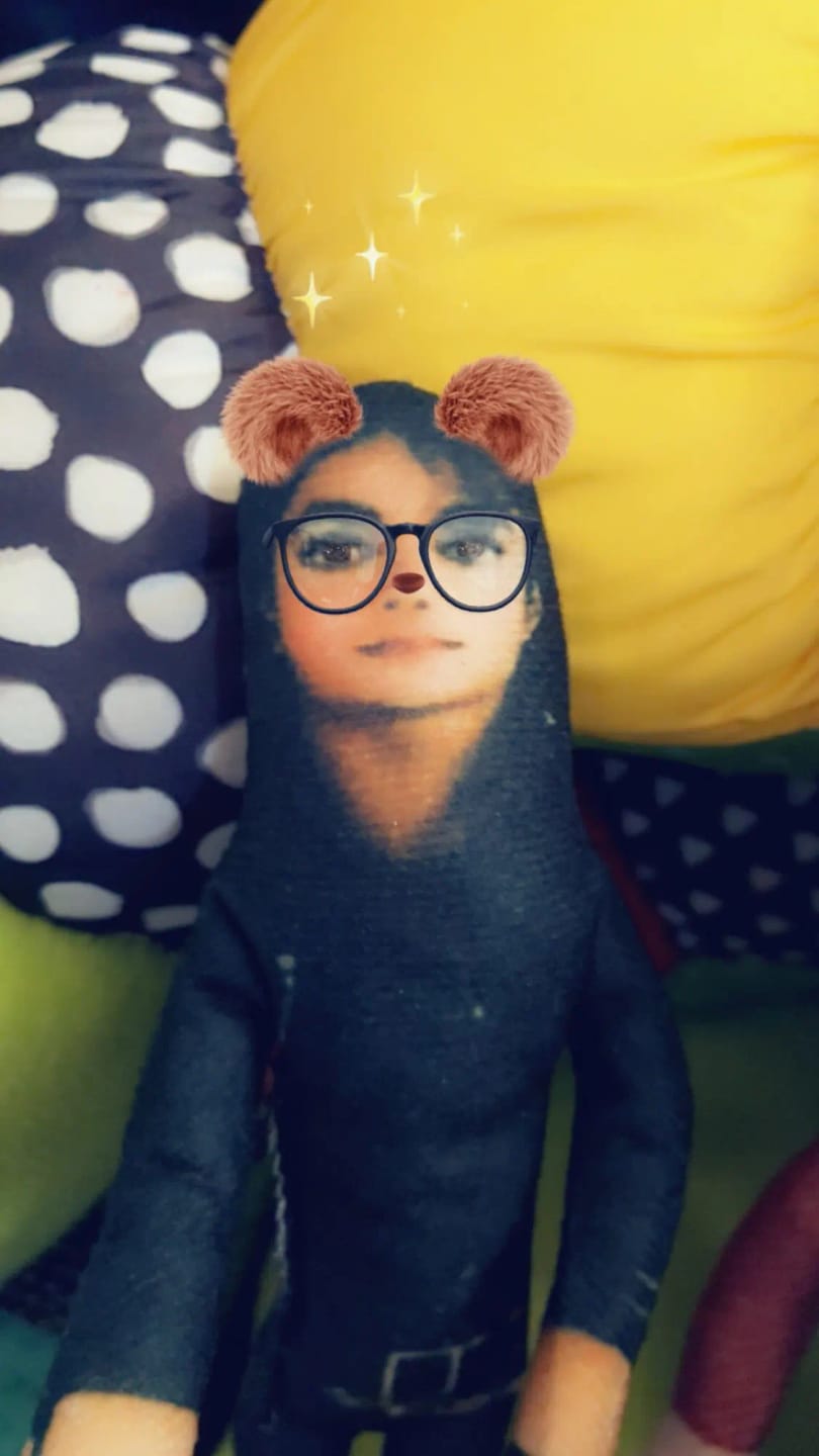 Customer photo review of Mini Michael Doll Plush