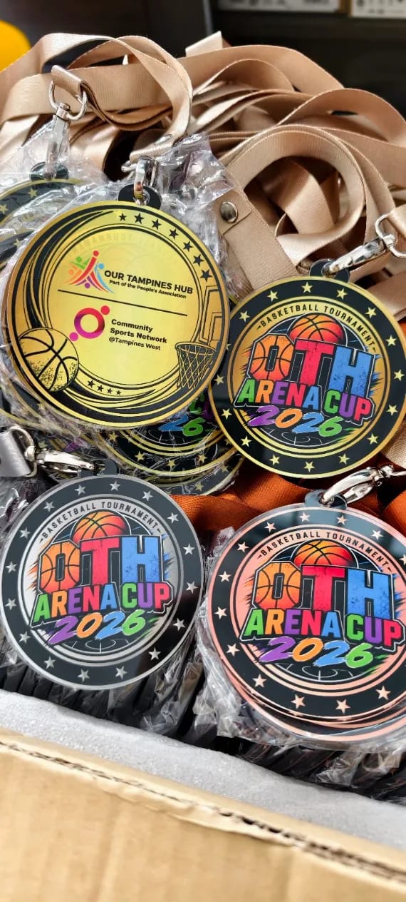 Customer photo review of Custom Single-Layer Acrylic Medal