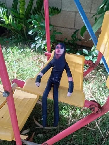 Customer photo review of Mini Michael Doll Plush