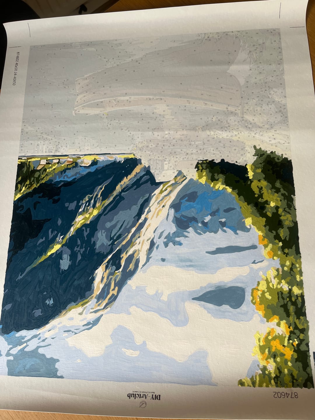 Customer photo review of Boat at Geirangerfjord in Norway | Paint by Numbers