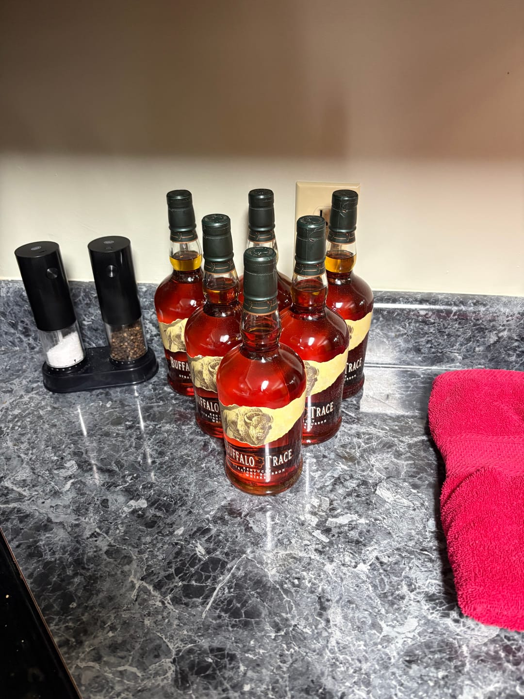 Customer photo review of Buffalo Trace Bourbon Whiskey 6 Pack