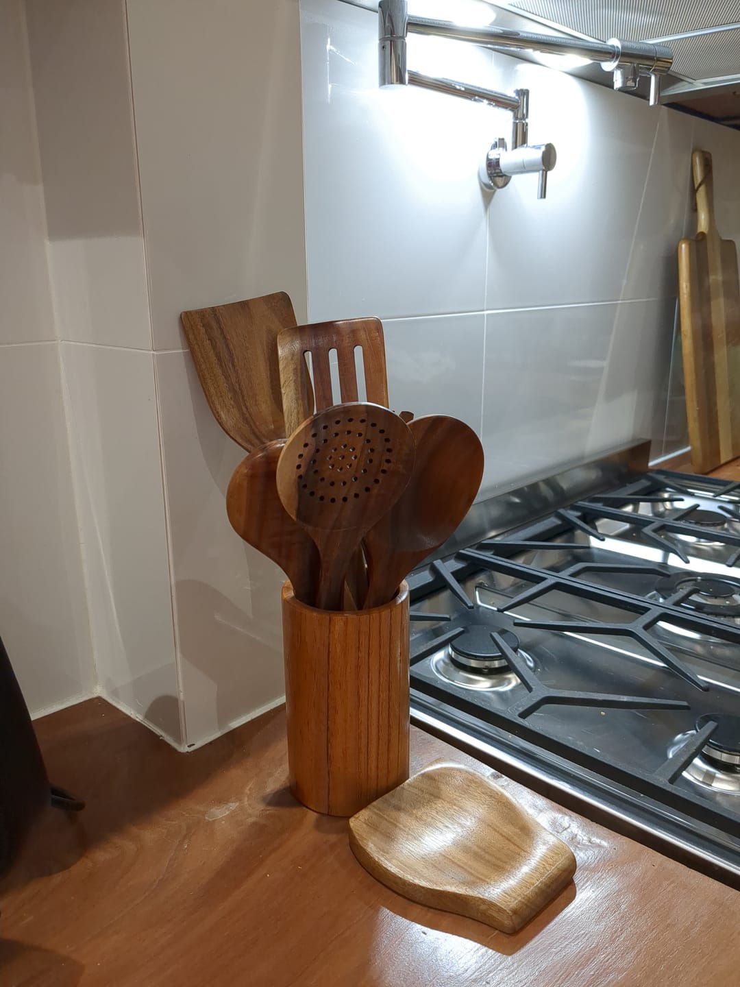 Customer photo review of Traditional Japanese Wooden Utensil Set